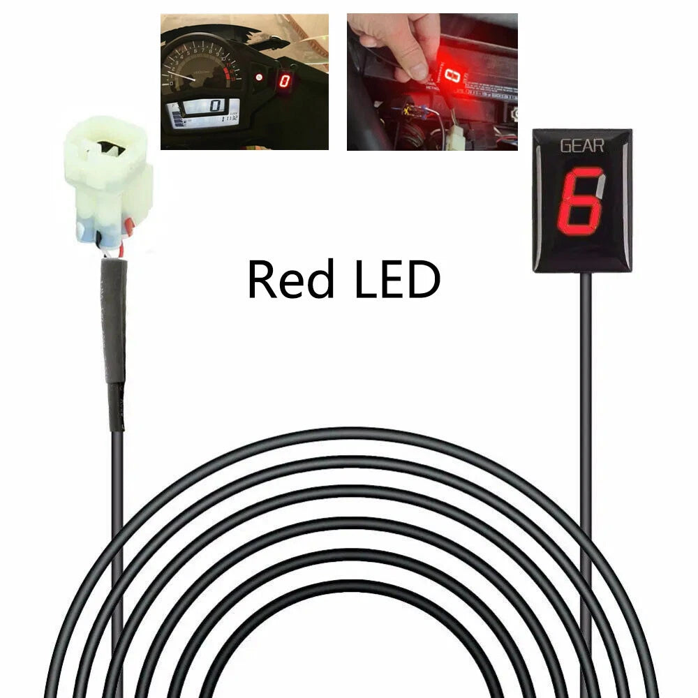 Red LED Gear Indicator for Honda CBR600RR CB400F CBR600F CBR1000RR (2003–2023)