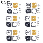 Set of 6 Carburetor Repair Kits for Jonsered 2041 2045 2050 ZAMA RB-45