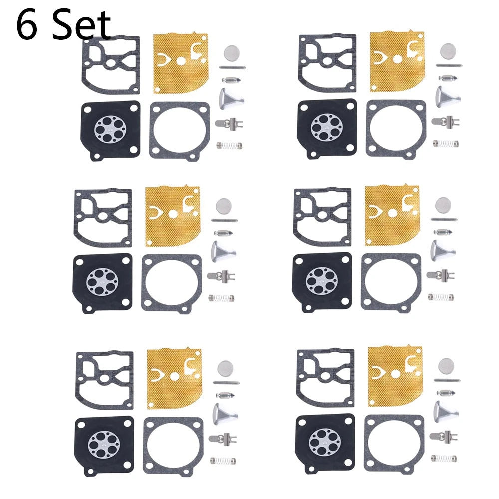 Set of 6 Carburetor Repair Kits for Jonsered 2041 2045 2050 ZAMA RB-45