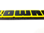 Matte Black Premium License Plate Frame w/ Yellow Outline for Lowrider