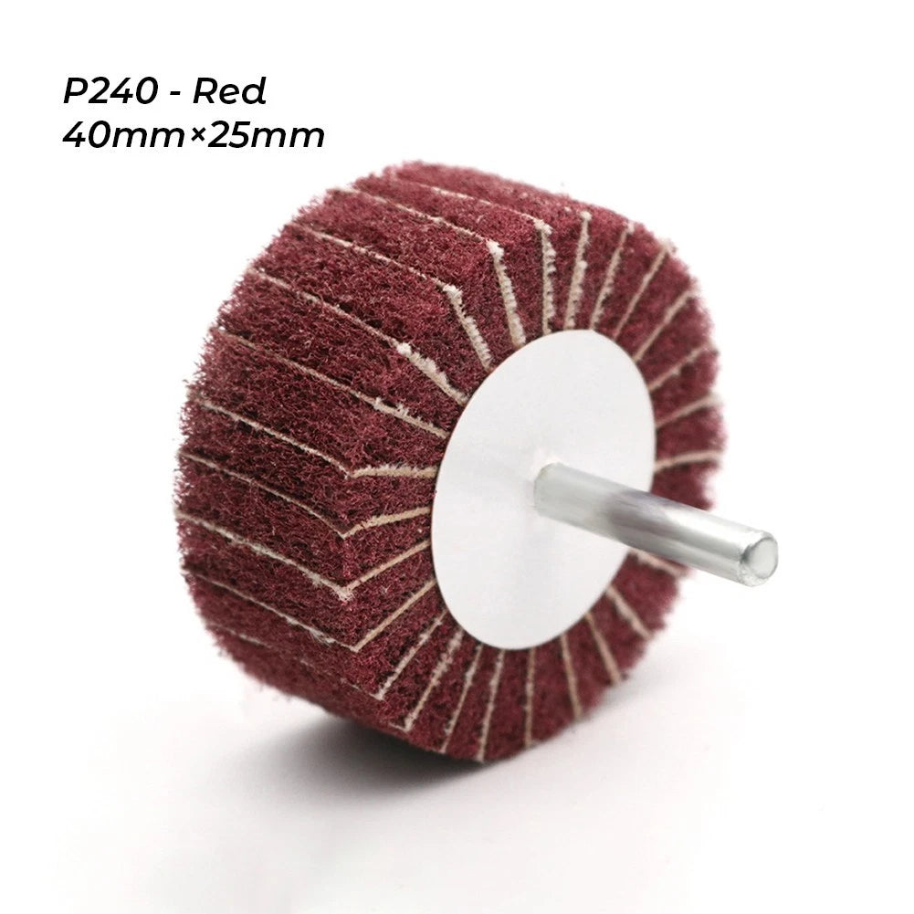 Polishing Flap Wheel Set of 2 for Universal Use (40/50mm, 6mm Shank)
