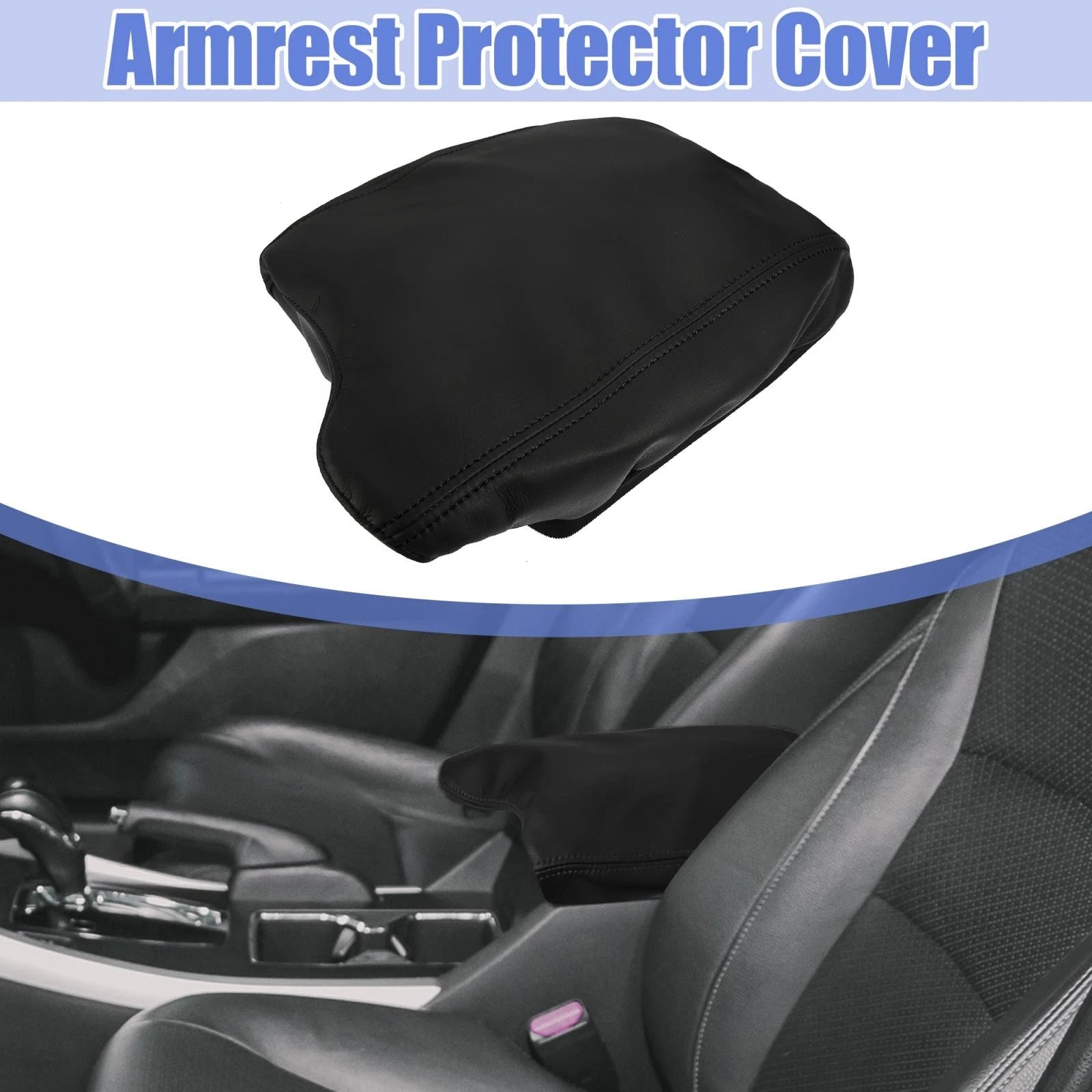 PU Leather Armrest Protector Cover for Honda Accord (2013–2017) 782685688536