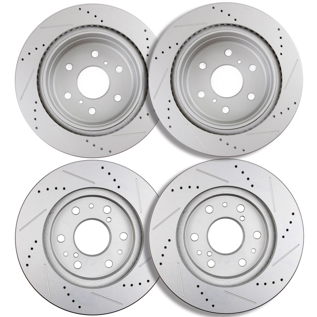 Set of 4 Drilled Disc Brake Rotors for Silverado Sierra Suburban Tahoe