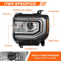 HID Projector Headlight for GMC Sierra 1500 Limited (2016–2019)