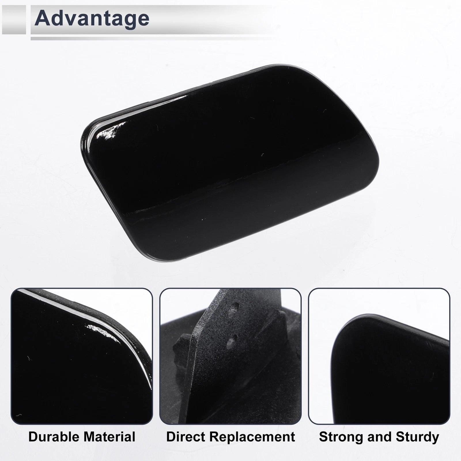 Headlight Washer Nozzle Cover Cap for BMW 740i (2016–2020) - Black