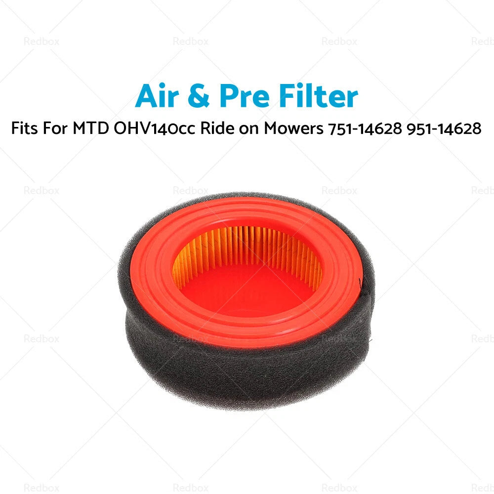 Air & Pre Filter for MTD OHV140cc Ride on Mowers (751-14628, 951-1462)
