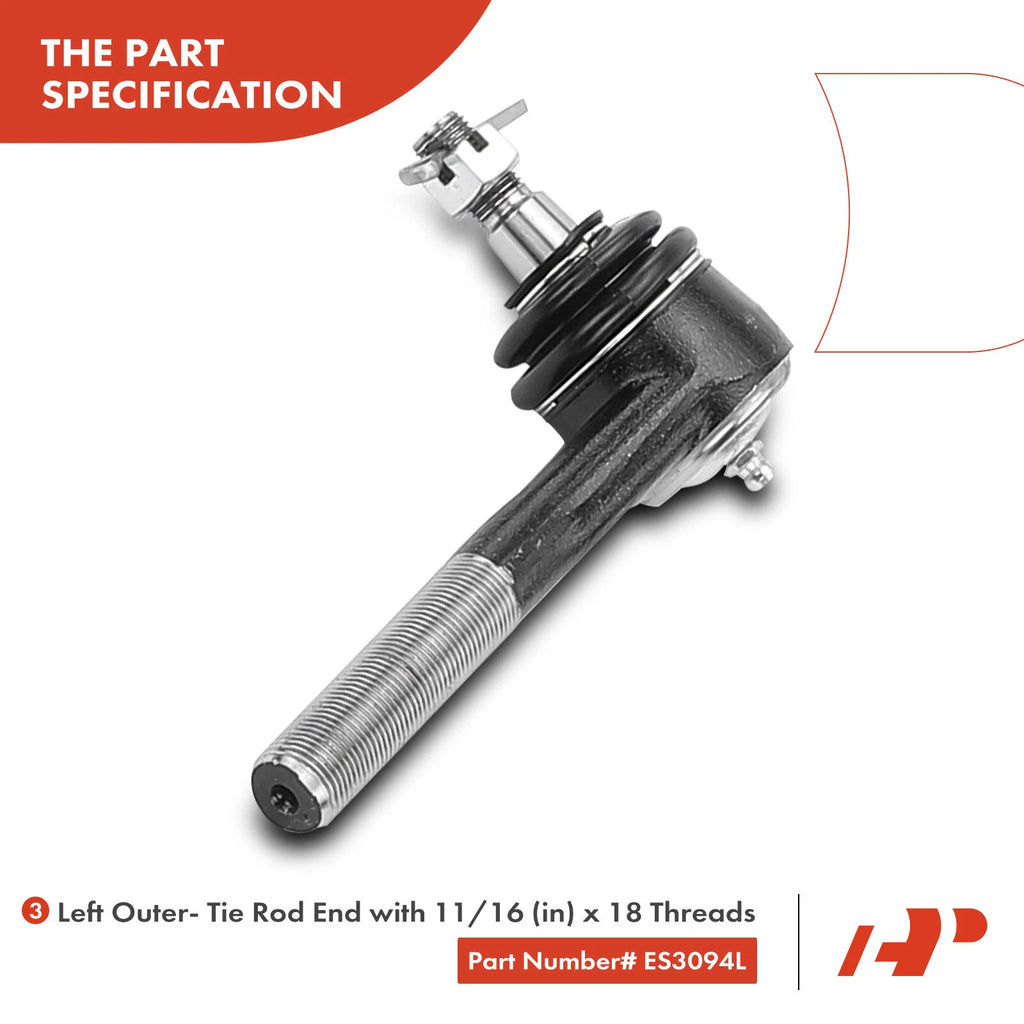 9x Front Ball Joint Tie Rod End for Jeep Cherokee (1991–2001)