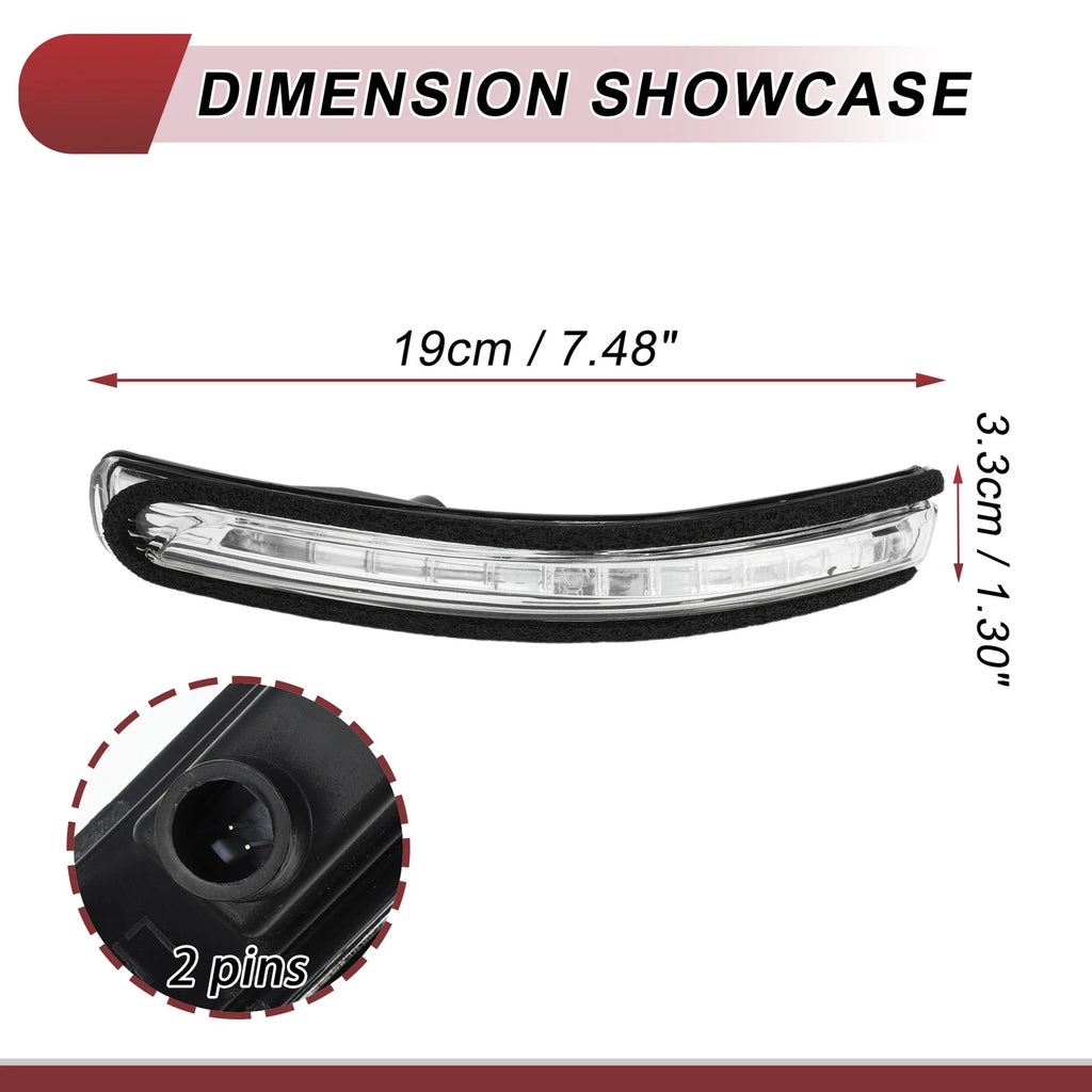 Mirror Turn Signal Light for KIA Rio Pride (2012–2016) No. 876141W000 Left Black Clear