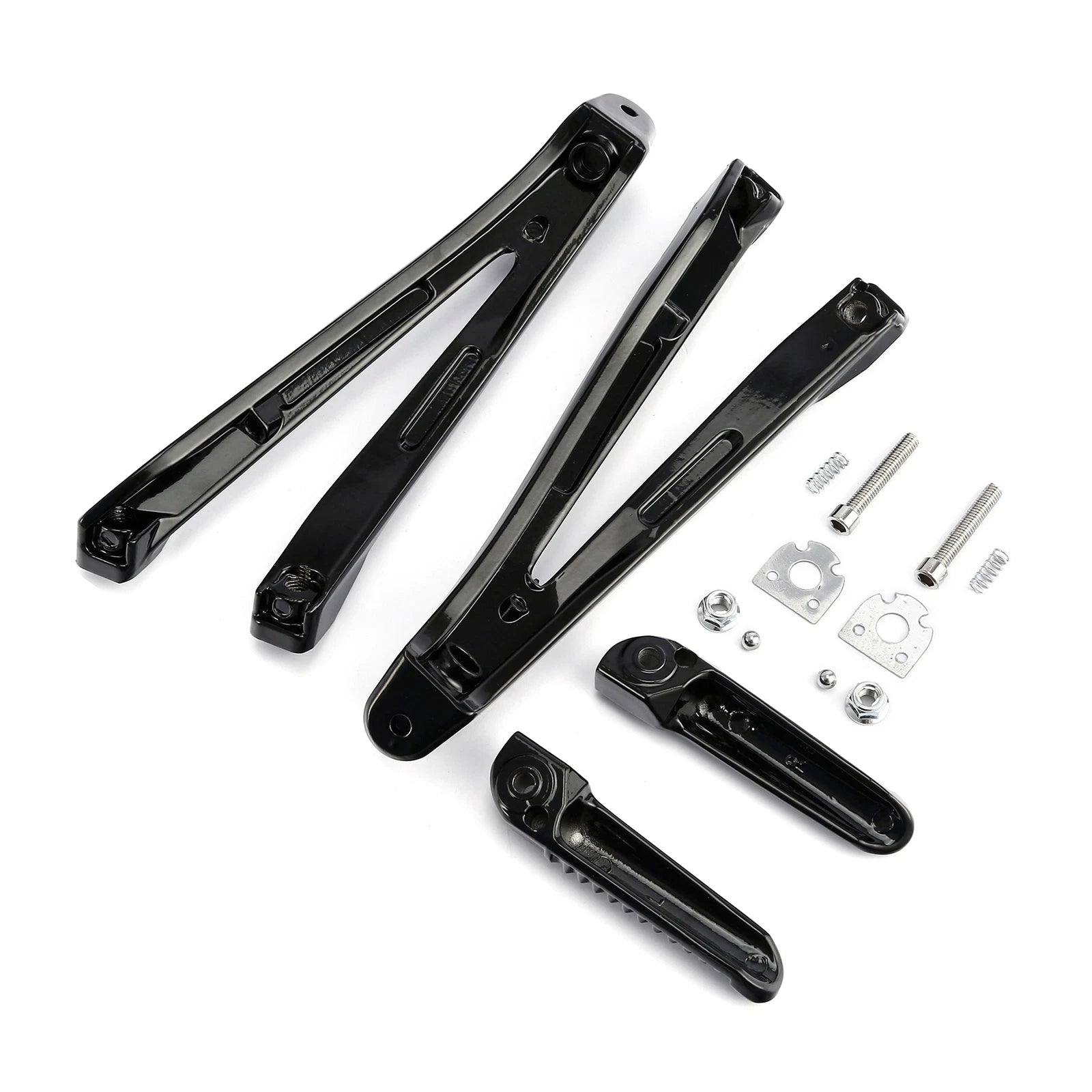 Gloss Black Rear Passenger Footpegs Bracket for Yamaha YZF R1 (2004–2008)