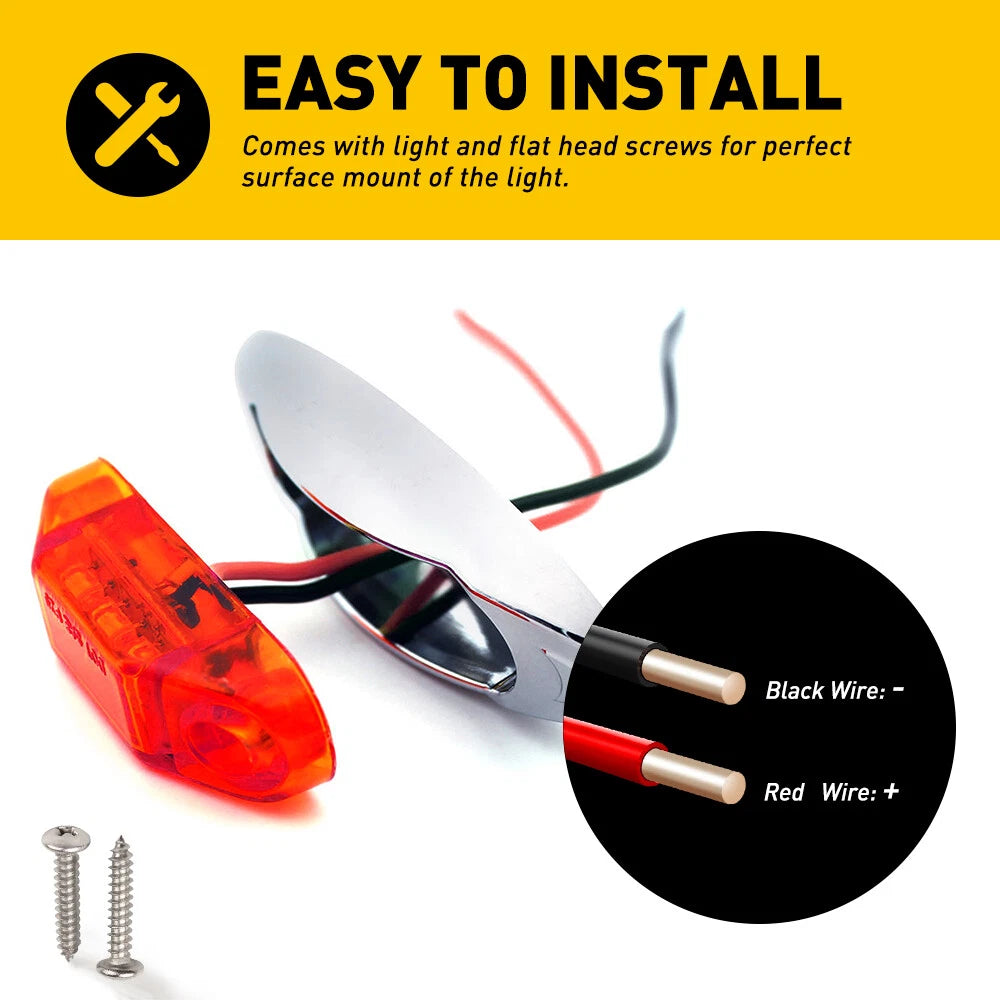 10 LED Signal Stop Side Light for Trailer Truck (Waterproof)