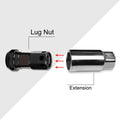20Pc M12X1.25 Black JDM Closed End Lug Nuts + Spline Locks + Key + Extension