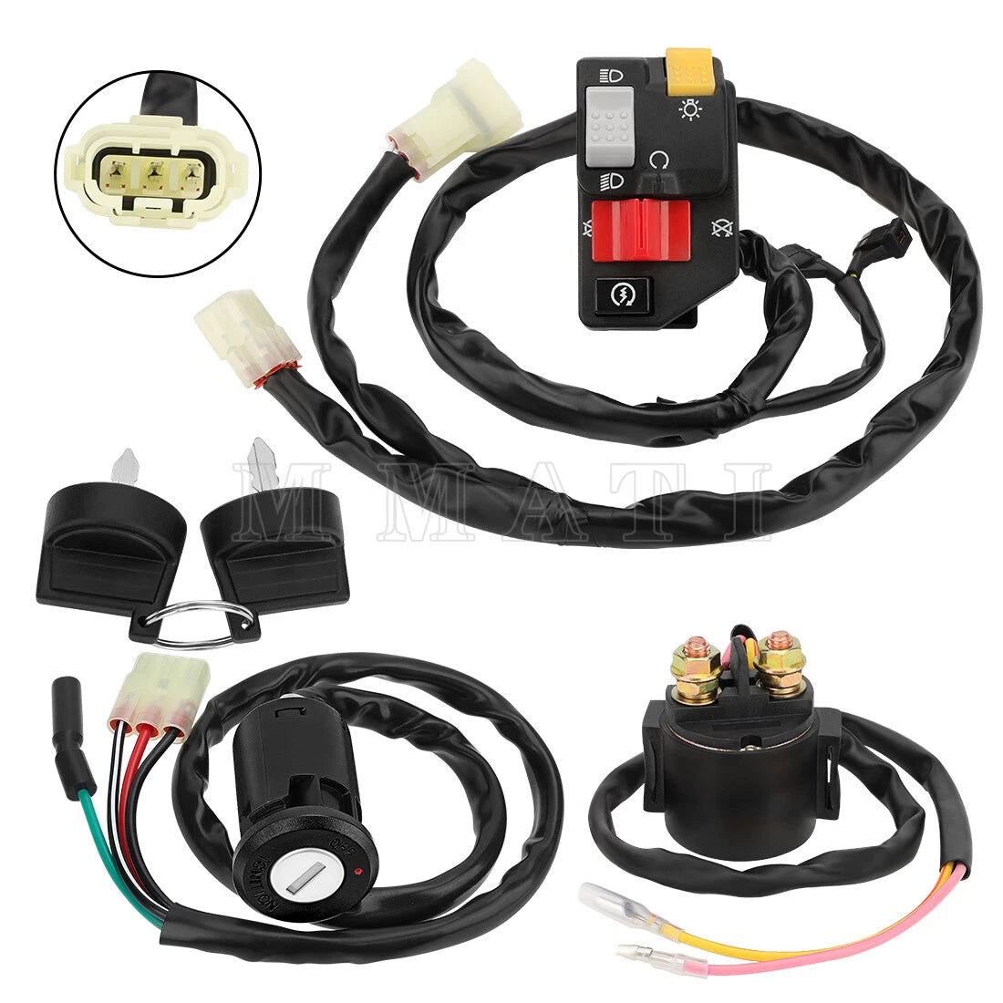 Handlebar Ignition Key Switch w/Relay for Honda Sportrax 400 TRX400EX (1999–2004)