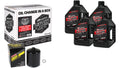 Oil Change Kit with Black Filter for Harley Twin Cam (1999–2017) 20W50