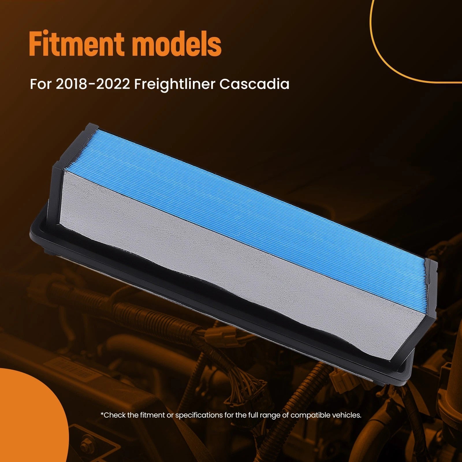 3X Air Filter Element for Freightliner Cascadia (2018–2022) Part 03-42776-010