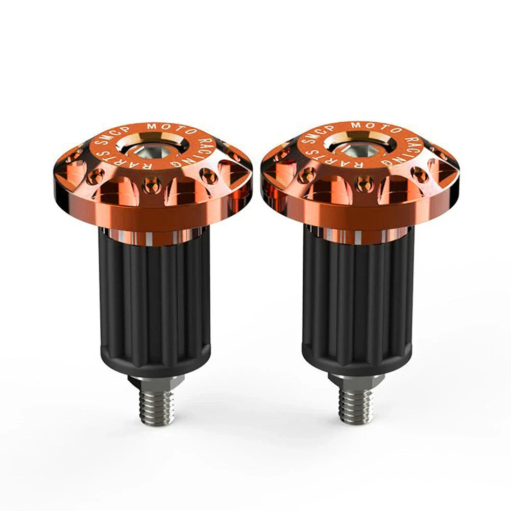 7/8" Motorcycle Dirt Bike Handlebar Grip End Cap Plug Slider - Orange