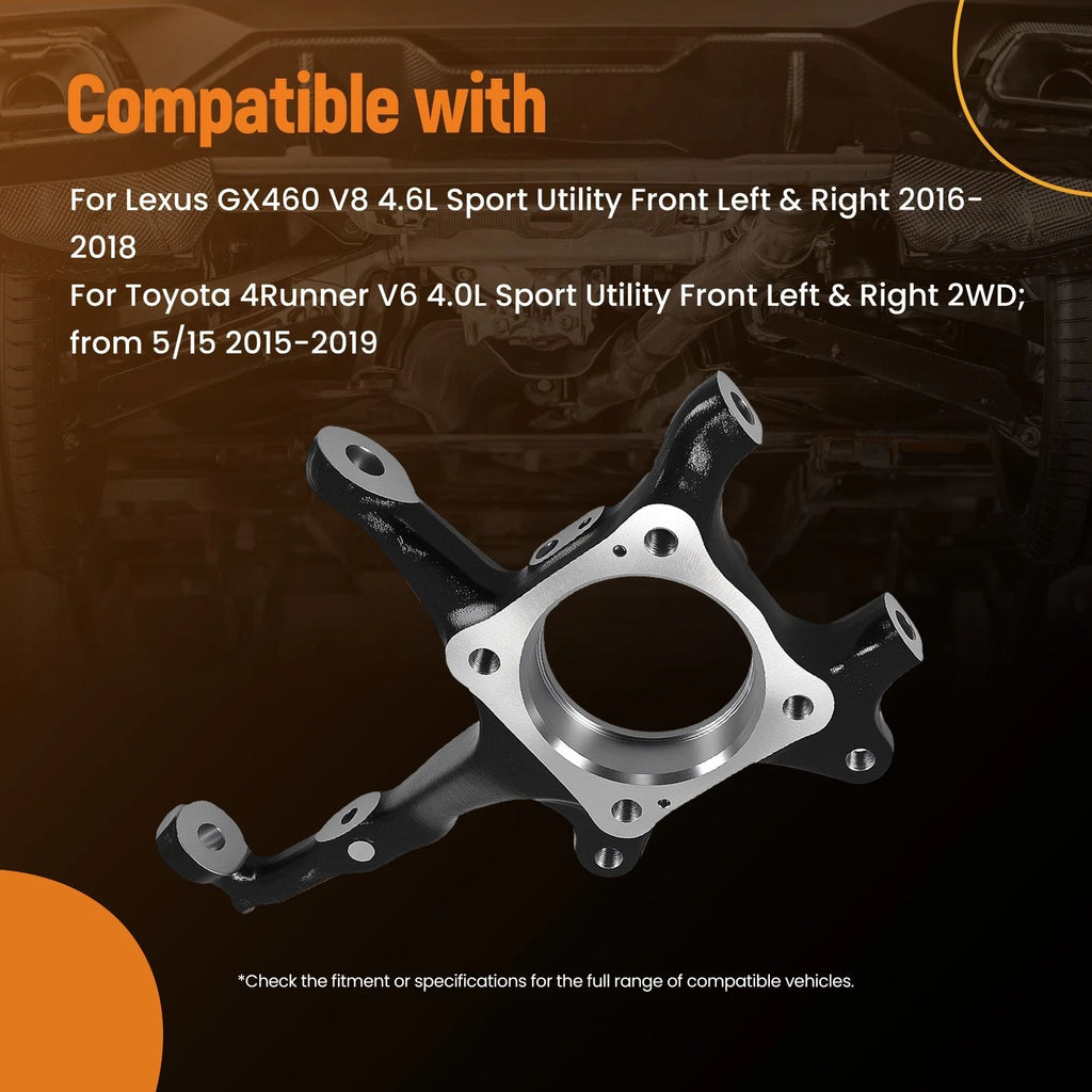 2PCS Front Left & Right Steering Knuckles for Toyota 4Runner Lexus GX460 (2015–2019)