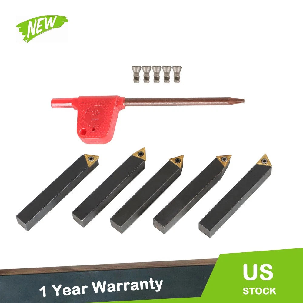 5-Piece Indexable Turning Tool Set for Milling (Fitted Box)