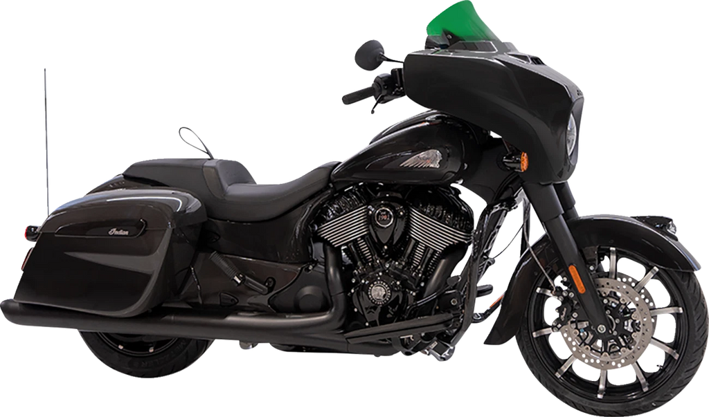 Klock Werks Kolor Flare Windshield 10" Green for Harley Davidson (2014–2023) KWW-04-0639