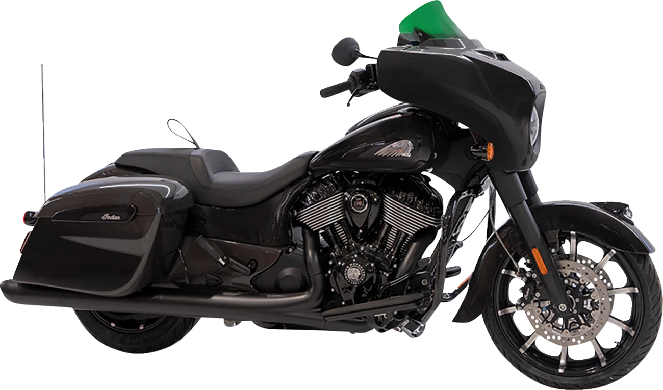 Klock Werks Kolor Flare Windshield 10" Green for Harley Davidson (2014–2023) KWW-04-0639