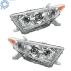 Halogen Headlight Set for Toyota Highlander (2011–2013) Chrome Housing