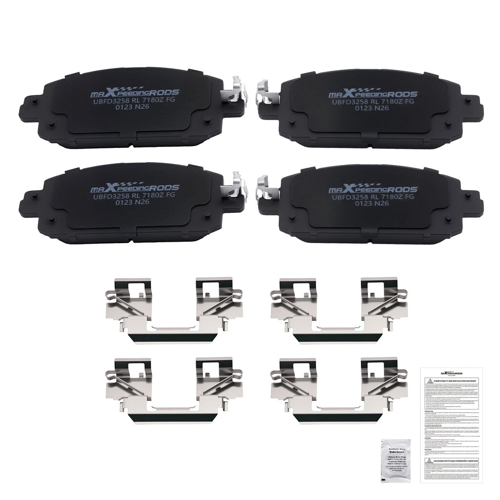 Set of 4 Front Ceramic Brake Pads for Nissan Kicks (2021–2024), Sentra (2020–2024)