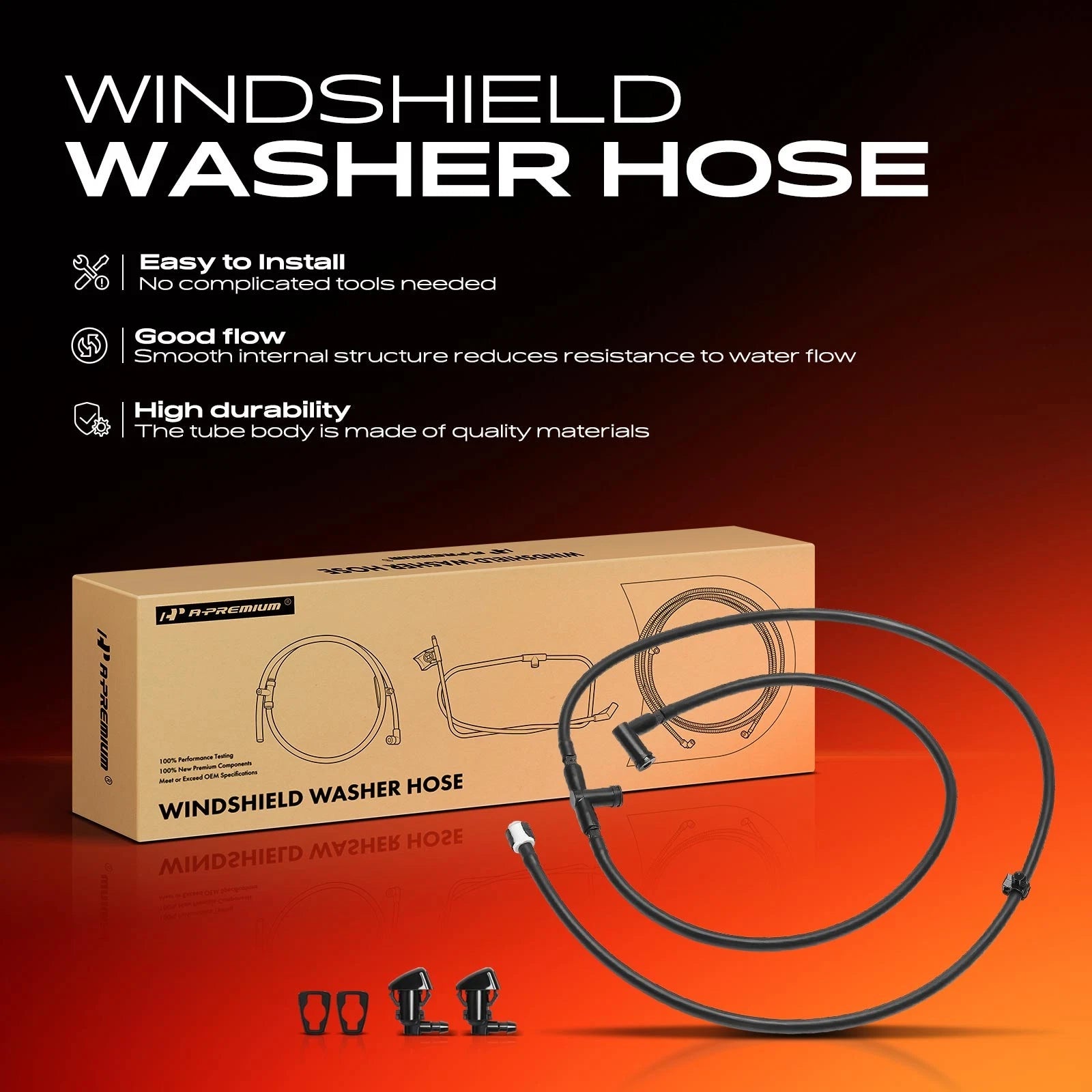 Windshield Washer Pump Hose for Ford F-250 F-350 F-450 Super Duty (2008–2016)