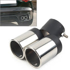 Dual Rear Exhaust Pipe Tail Muffler Tips for Universal Vehicles