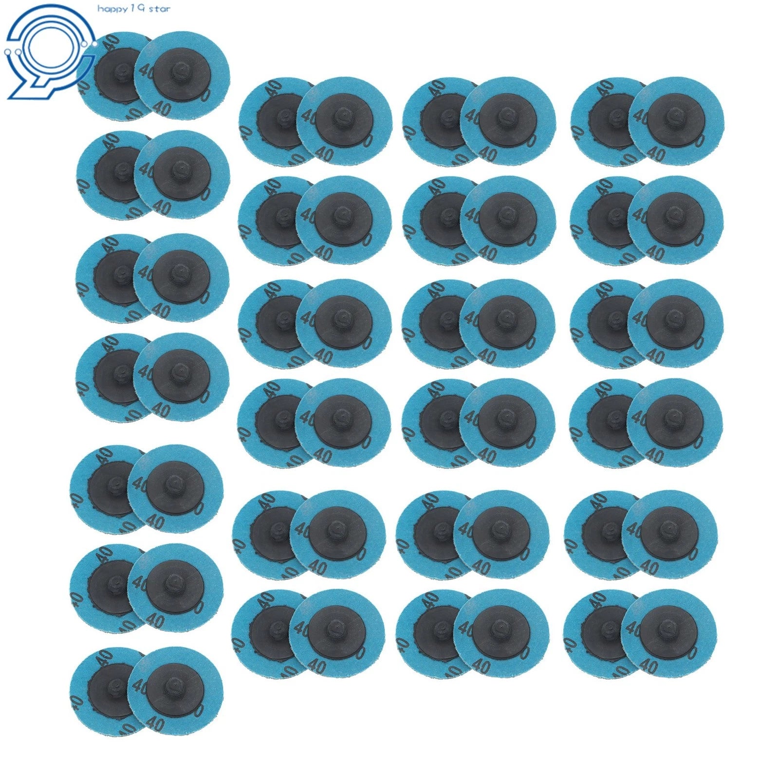 Set of 50 Quick Change Sanding Discs 2" (40 Grit)