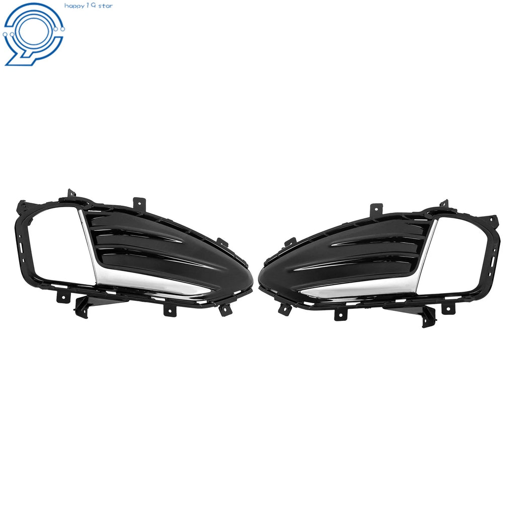 Pair of Chrome Fog Light Covers for Ford Edge (2019–2022)