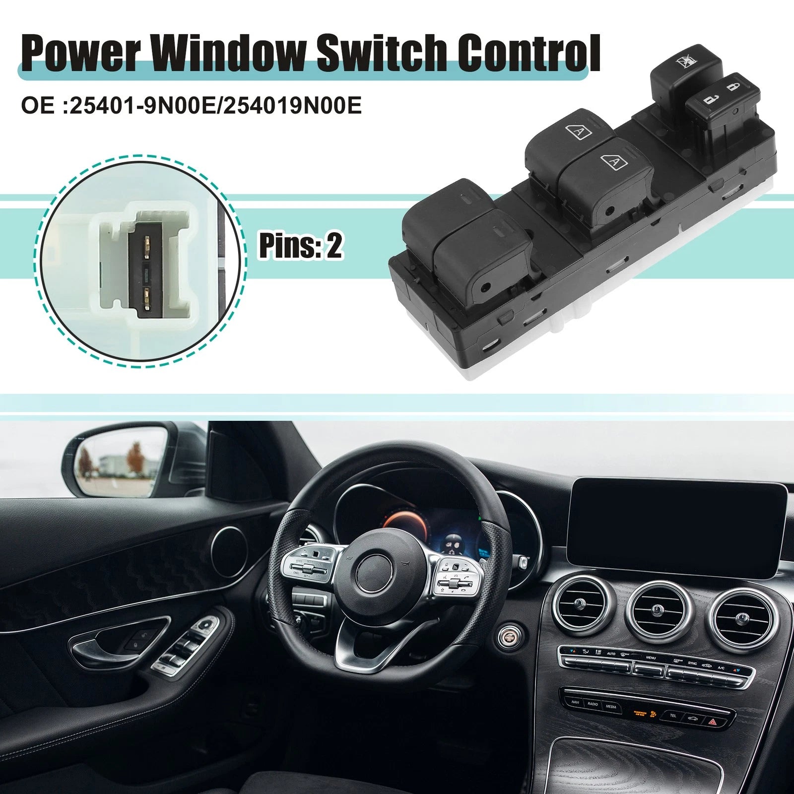 Power Window Switch Control for Nissan Maxima (2016–2023)