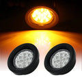 2X 2.5" LED Red & Yellow Turn Signal Lights for Universal Fit (Waterproof)