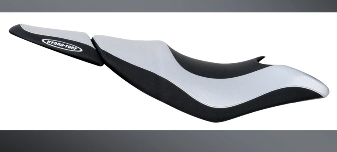 Seat Cover for Honda Aquatracks F-15|F-15X (Black Vinyl/Silver CF)