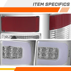 Dual 3D LED C-Tube Bar Tail Light Reverse/Stop Lamp for GMC Sierra (2007–2014)