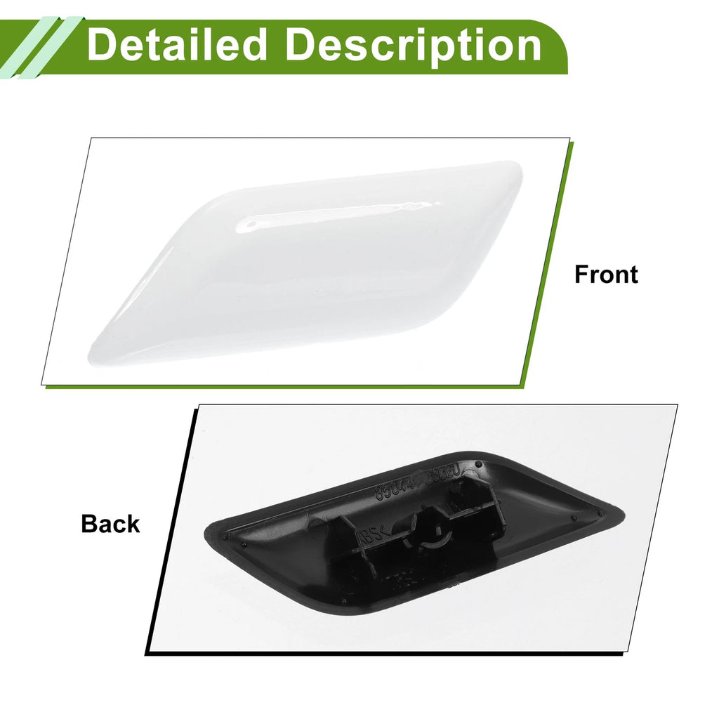 Front Left Washer Nozzle Cover Cap for Toyota Camry (2011–2015) 8504506020 White