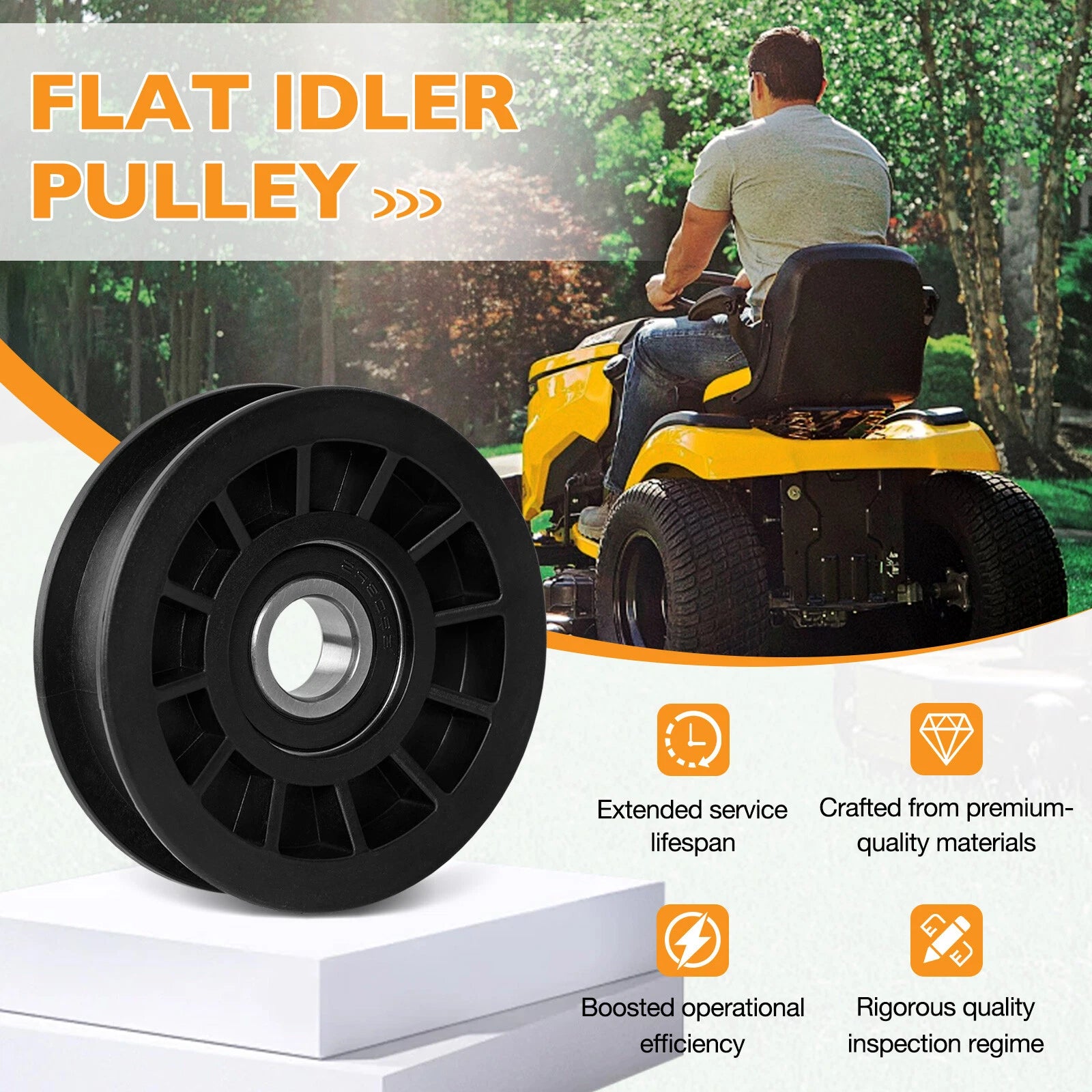 3" Flat Drive Idler Pulley for Cub Cadet Mower (Various Years)
