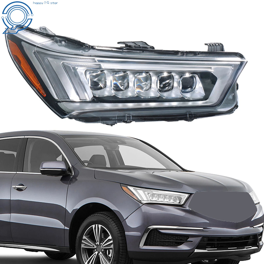 Right Headlight for Acura MDX (2017–2020) LED Chrome AC2503130