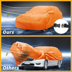 Waterproof Car Cover for Honda Accord (All Weather, Orange, Zipper)