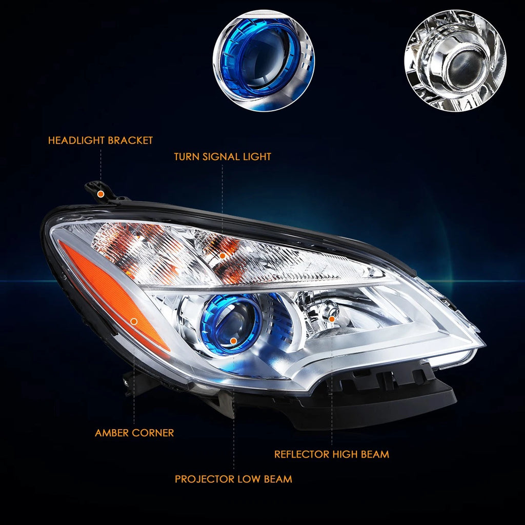 Right Side Projector Headlight for Buick Encore (2013–2016) Chrome Housing