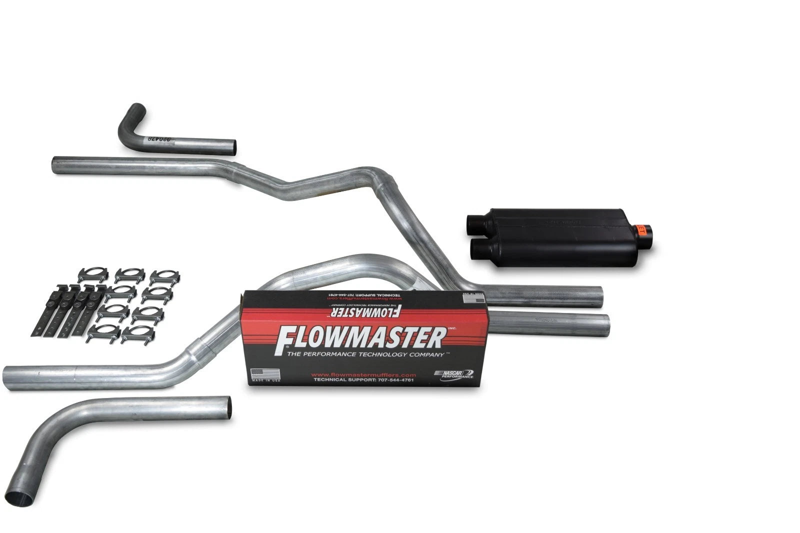 2.5" Dual Exhaust Kit for Chevy GMC 1500 (2015–2018) Flowmaster 50 Series