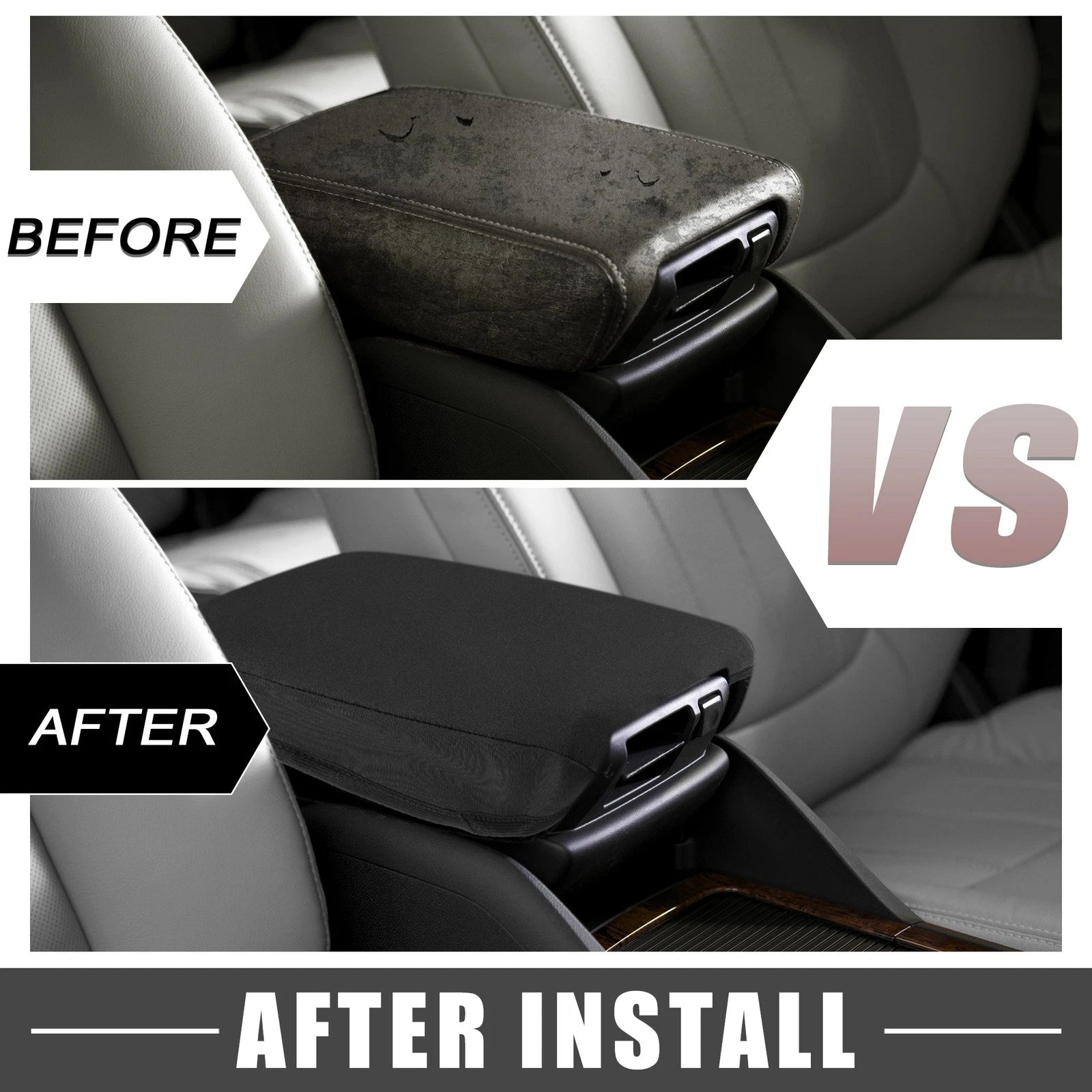 Center Console Armrest Cover for Nissan Sentra (2013–2019) Black