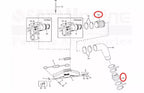 Exhaust Manifold Bellow Hose Repair Kit for OMC Sterndrive V6 V8 (3852696)
