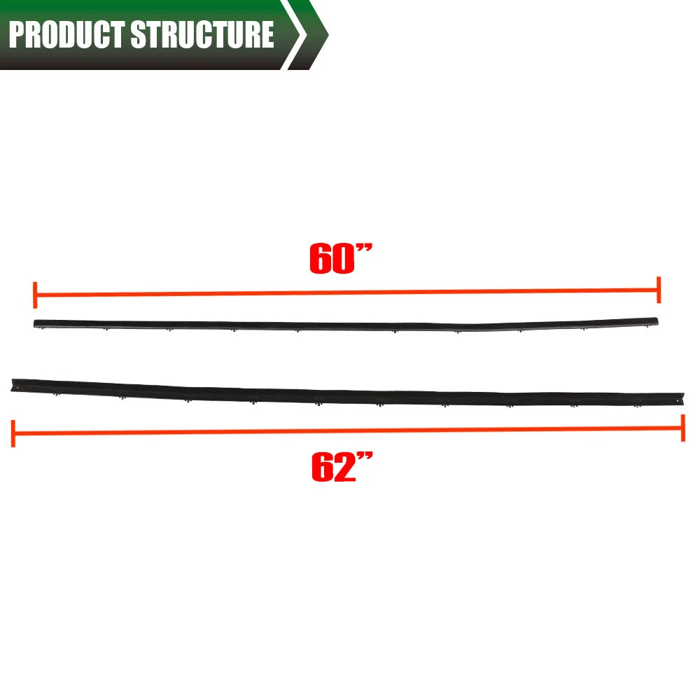 Tailgate Window Sweep Weatherstrip Seal Kit for Ford Bronco (1978–1996)