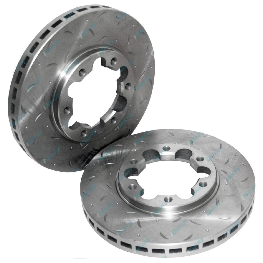 Front Drilled + Slotted Disc Rotor + Bosch Brake Pads for Patrol GU Y61 1997~16
