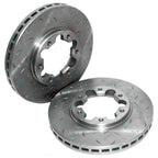 Front Drilled + Slotted Disc Rotor + Bosch Brake Pads for Patrol GU Y61 1997~16