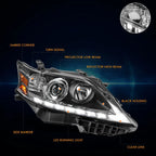 3D LED DRL Dual Projector Headlights for Ford Super Duty (2017–2019)