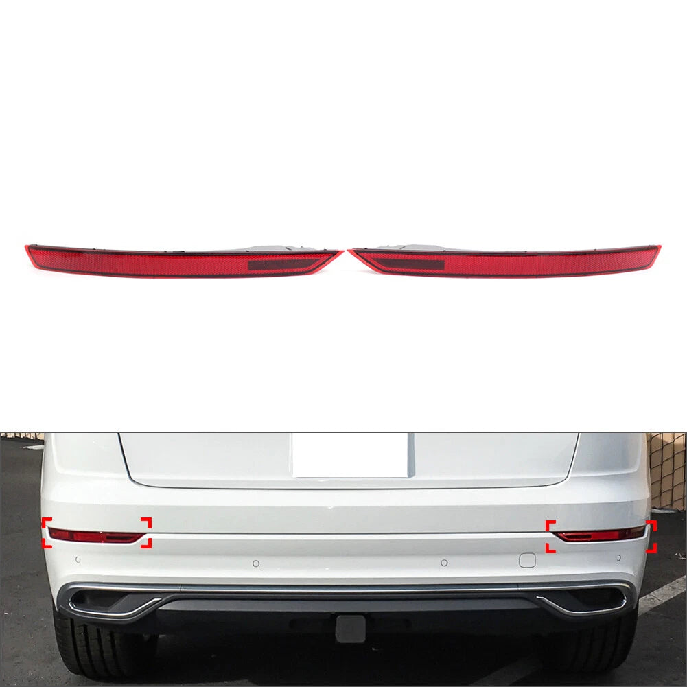 2X Red Rear Bumper Light Tail Stop Turn Signal Lamp for Audi Q8 SQ8 (2019–2022)