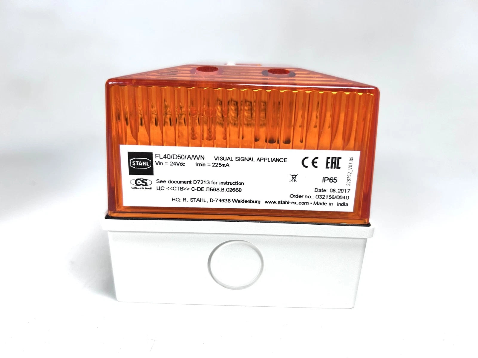 Clifford & Snell Alarm Flash Light 1FL040440 for 24V Vehicles