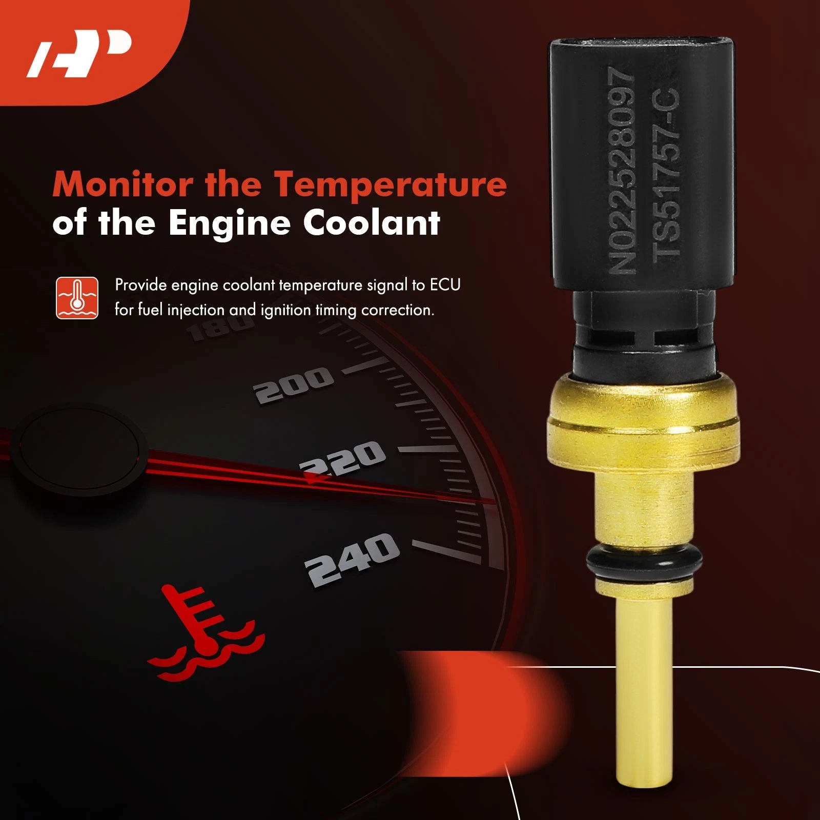 Engine Coolant Temperature Sensor for Toyota Camry, Highlander, Venza (2012-2024)