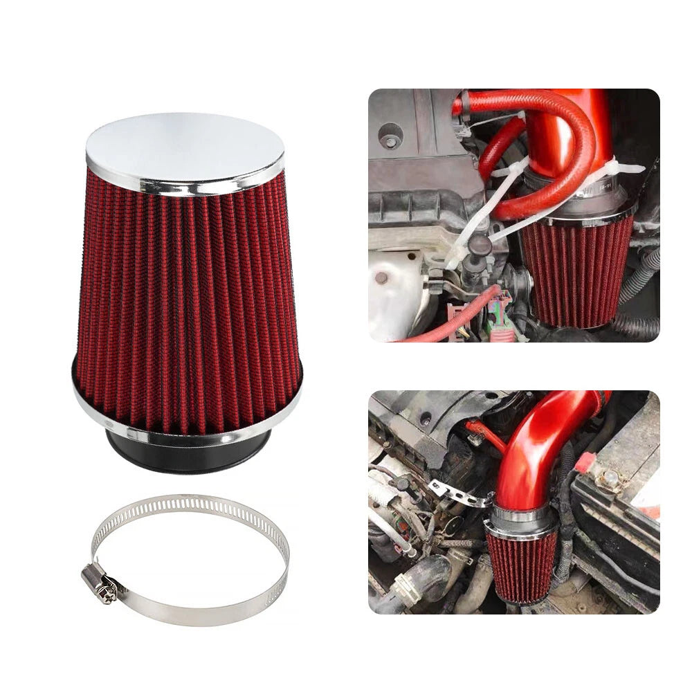 3" Cold Air Intake Dry Air Filter for Universal Fit