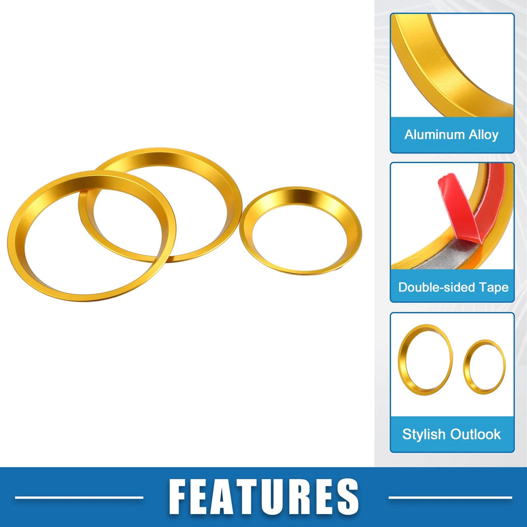 Set of 3 AC Knob Background Covers for Subaru Forester Impreza 